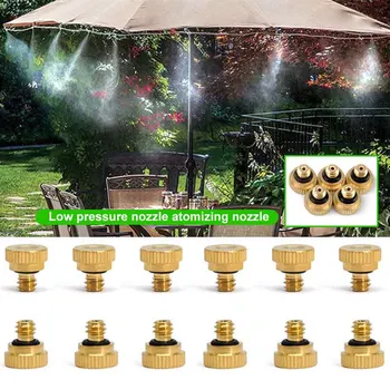 20pcs Watering Brass Misting Nozzles Outdoor Patio Nursery Low Pressure Cooling System Replacement Parts Garden Tool Agriculture 
20pcs Watering Brass Misting Nozzles Outdoor Patio Nursery Low Pressure Cooling System Replacement Parts Garden Tool Agriculture