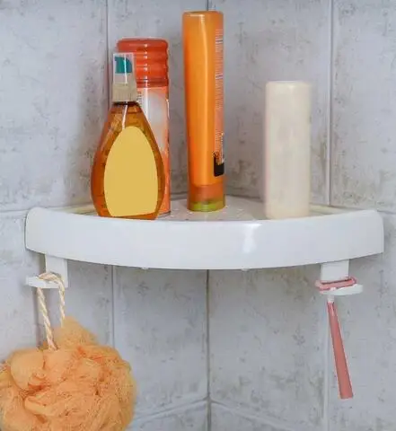 Durable Corner Shelf Triple-Cornered Bathroom Wall Corner Mount Storage Holder Rack Shelf With Hooks Load-Bearing Up To 10lb
Durable Corner Shelf Triple-Cornered Bathroom Wall Corner Mount Storage Holder Rack Shelf With Hooks Load-Bearing Up To 10lb
