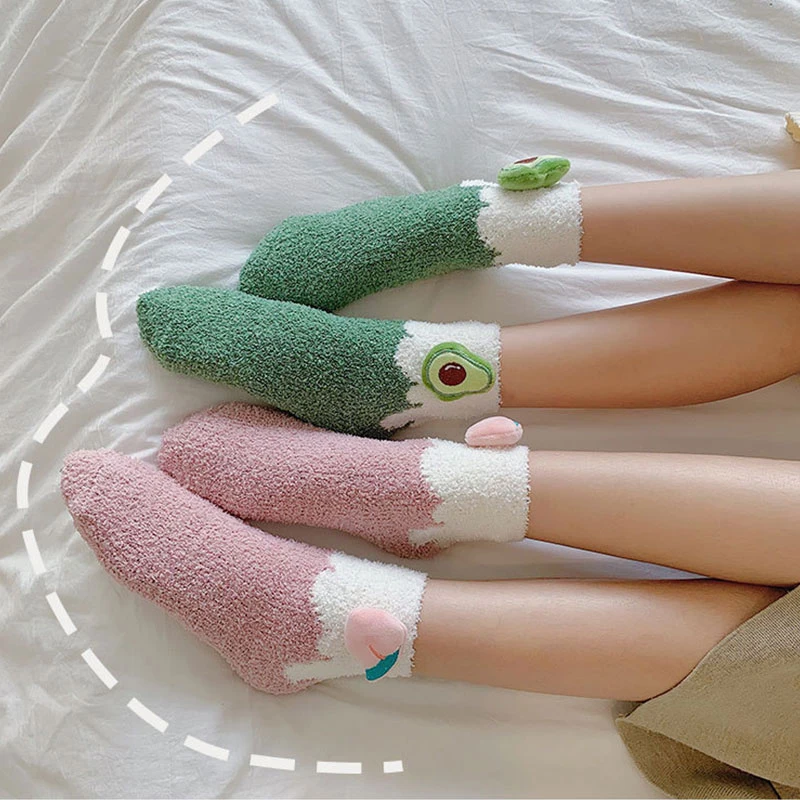 Winter Sleep Socks Mink Velvet Cute Fruit Socks AvocadoThicken Warm Home Wear Women Socks Sleep Girls Floor Bedroom Sox Harajuku
Winter Sleep Socks Mink Velvet Cute Fruit Socks AvocadoThicken Warm Home Wear Women Socks Sleep Girls Floor Bedroom Sox Harajuku