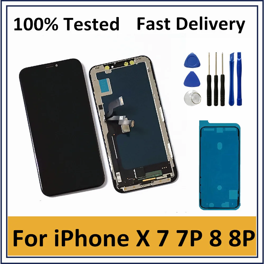 LCD For iPhone X LCD Screen Display Touch Panel Digitizer Screen For iPhone 7 7 Plus LCD For iPhone 8 Plus Display Replacement
LCD For iPhone X LCD Screen Display Touch Panel Digitizer Screen For iPhone 7 7 Plus LCD For iPhone 8 Plus Display Replacement
