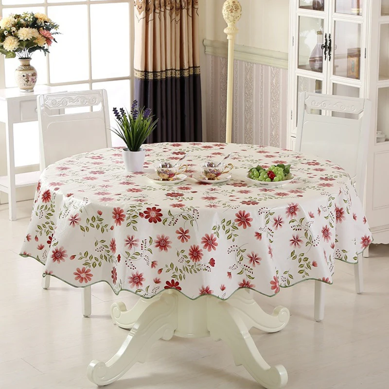PVC Plastic Tablecloth Nordic Style Round Tablecloth Pastoral Flowers Pattern Oil-proof Waterproof Kitchen Table Cloth
PVC Plastic Tablecloth Nordic Style Round Tablecloth Pastoral Flowers Pattern Oil-proof Waterproof Kitchen Table Cloth