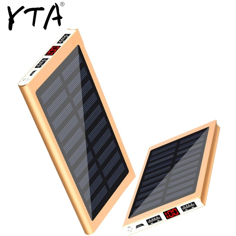 Solar Power Bank External Battery 2 USB LED Powerbank Portable Mobile phone Solar Charger for Xiaomi mi iphone XS 8plus 20000mAH
Solar Power Bank External Battery 2 USB LED Powerbank Portable Mobile phone Solar Charger for Xiaomi mi iphone XS 8plus 20000mAH