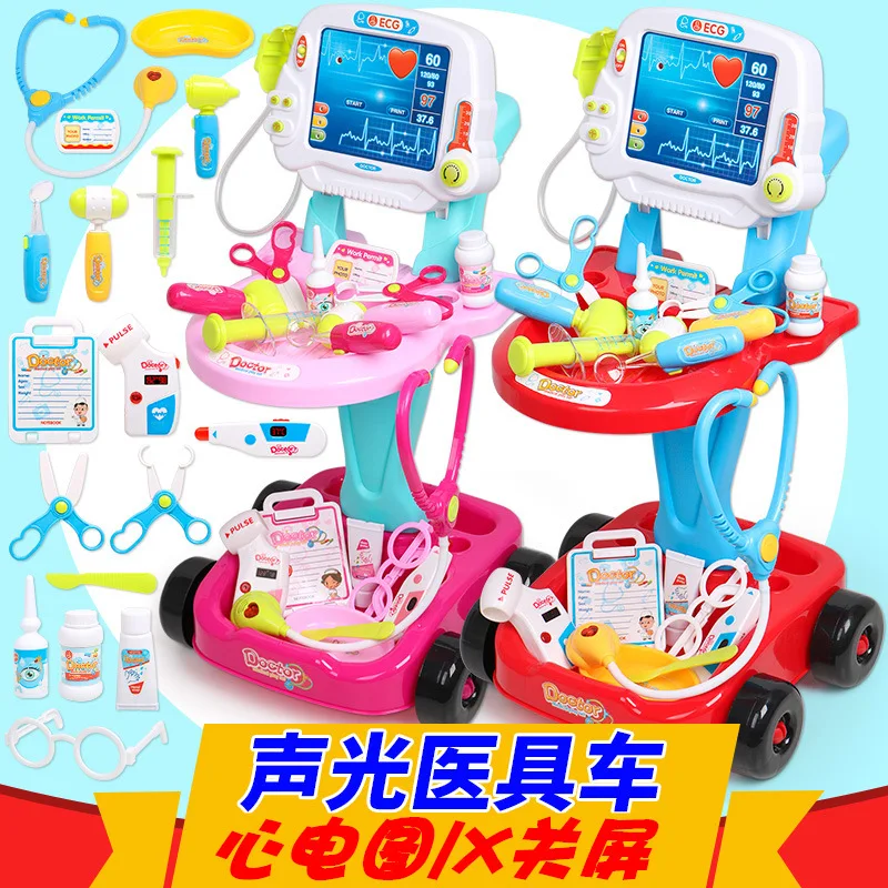 Children Electric Model Electrocardiogram Doctor Play House Toys Echometer Injection Medicine Box Set Cart
Children Electric Model Electrocardiogram Doctor Play House Toys Echometer Injection Medicine Box Set Cart