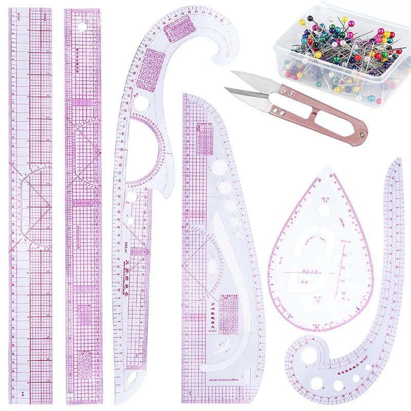 LMDZ 57pcs Practical sewing French curve cutting ruler measuring ruler + sewing scissors tailor craft ruler drawing tool
LMDZ 57pcs Practical sewing French curve cutting ruler measuring ruler + sewing scissors tailor craft ruler drawing tool