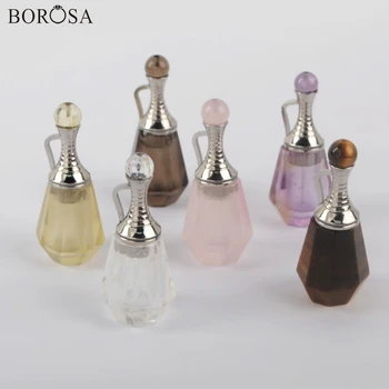 3Pcs Silver Color Perfume Bottle Pendant Essential Oil Diffuser White Quartz Amethysts Healing Chakra Crystal Quartz WX1224
3Pcs Silver Color Perfume Bottle Pendant Essential Oil Diffuser White Quartz Amethysts Healing Chakra Crystal Quartz WX1224