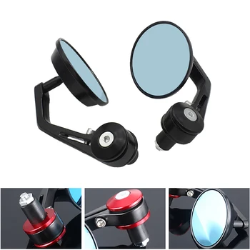 Universal Motorcycle Handle Bar End Mirrors Retro Cafe Racer Side retroviseur moto FOR Honda cb500x cb1000r pcx 125 ybr 125