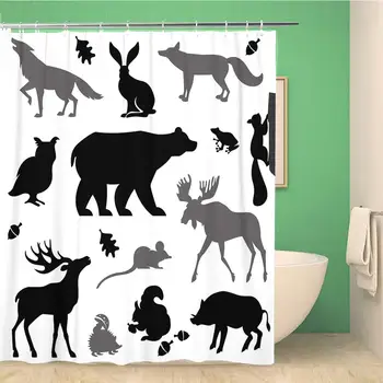 Bathroom Shower Curtain Brown Moose Animals Living in European Forest of Silhouette Polyester Fabric 66x72 inches Waterproof
Bathroom Shower Curtain Brown Moose Animals Living in European Forest of Silhouette Polyester Fabric 66x72 inches Waterproof