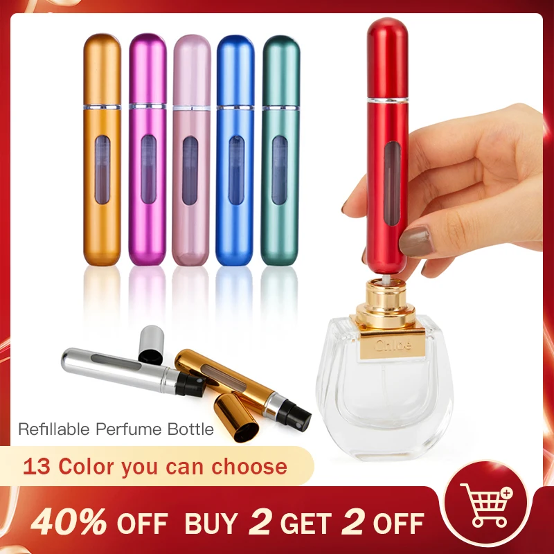 

Portable Mini Refillable Perfume Bottle with Spray Scent Pump Empty Cosmetic Containers Spray Atomizer Bottle for Travel 5Ml 8Ml