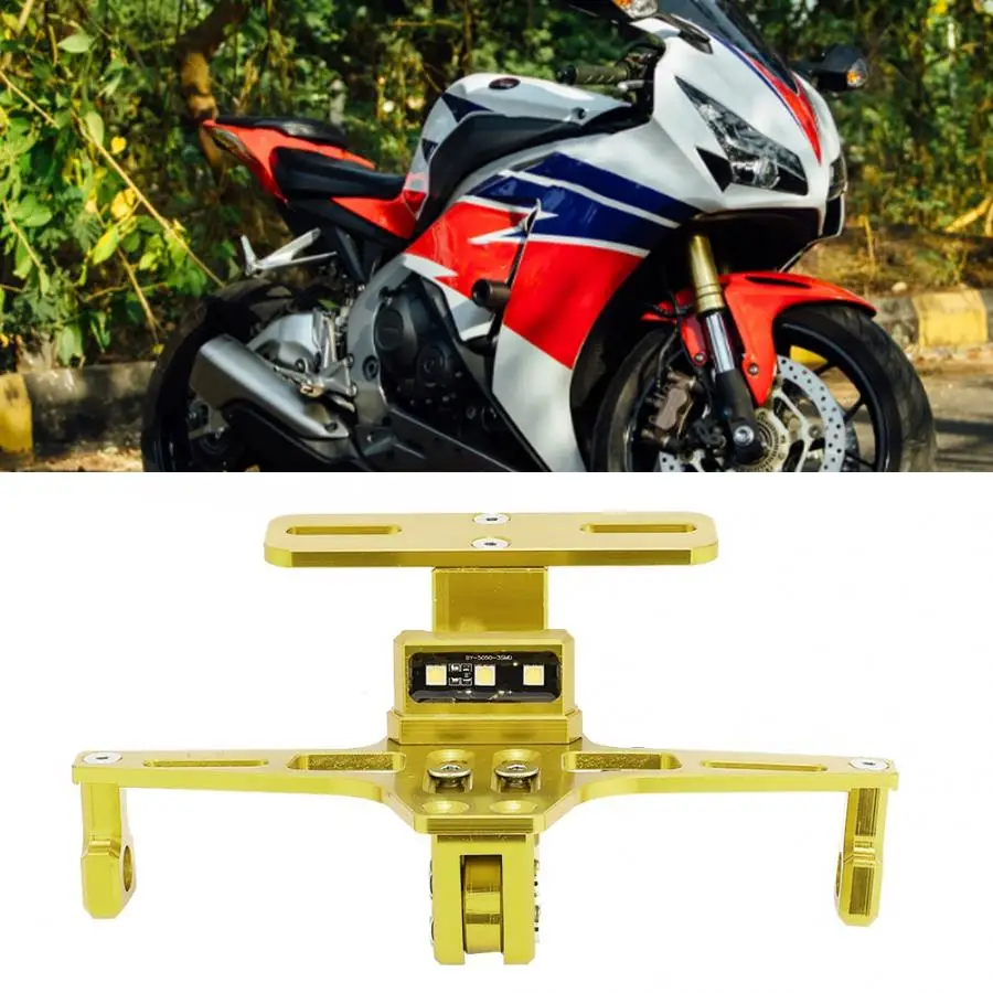 Aluminium Alloy Adjustable Telescopic Motorcycle Bracket License Plate Holder with LED Light Adjustable License Plate Holder
Aluminium Alloy Adjustable Telescopic Motorcycle Bracket License Plate Holder with LED Light Adjustable License Plate Holder