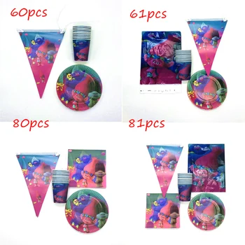Trolls Theme 81 pcs/Lot Disposable Birthday Party Tableware Banner Cup Plate Napkin Flag Tablecloth Decorations Supplies Sets
Trolls Theme 81 pcs/Lot Disposable Birthday Party Tableware Banner Cup Plate Napkin Flag Tablecloth Decorations Supplies Sets