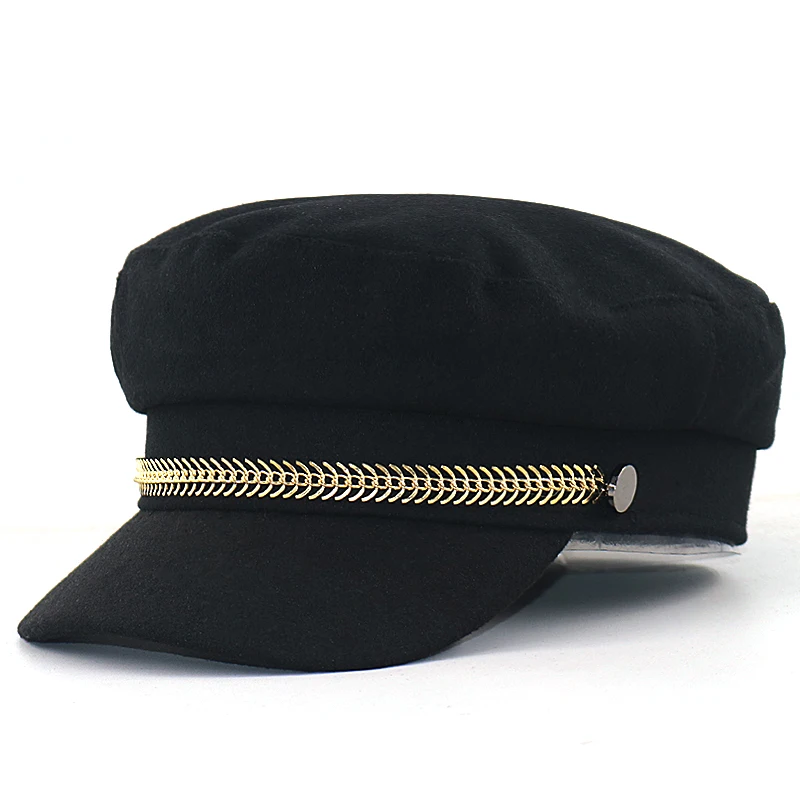 Fashion iron Chain beret hat 100% cotton patchwork berets all matched men women curved navy cap drop shipping
Fashion iron Chain beret hat 100% cotton patchwork berets all matched men women curved navy cap drop shipping
