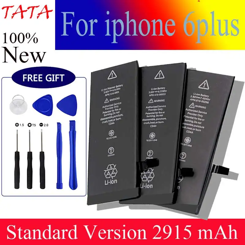 100% new Battery For iPhone 6Plus Real Capacity 2915 mAh 3.82V Replacement Batteries for iphone 6plus with Repair Tools
100% new Battery For iPhone 6Plus Real Capacity 2915 mAh 3.82V Replacement Batteries for iphone 6plus with Repair Tools