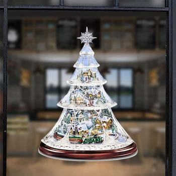 Christmas Tree Rotating Sculpture Train Decorations Paste Window Paste Stickers Pegatinas Christmas Decorations For Home
Christmas Tree Rotating Sculpture Train Decorations Paste Window Paste Stickers Pegatinas Christmas Decorations For Home