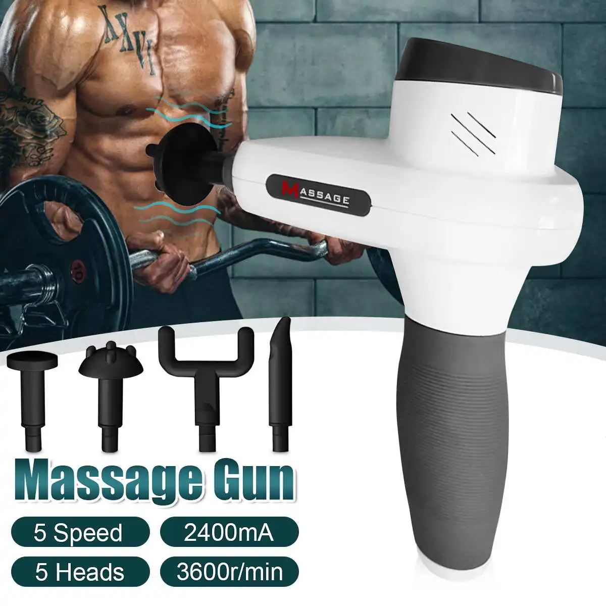 Electronic Therapy Body Massage Guns 5 Files Heads Brushless Massage Guns Body Muscles Relaxing Relief Pains LED
Electronic Therapy Body Massage Guns 5 Files Heads Brushless Massage Guns Body Muscles Relaxing Relief Pains LED