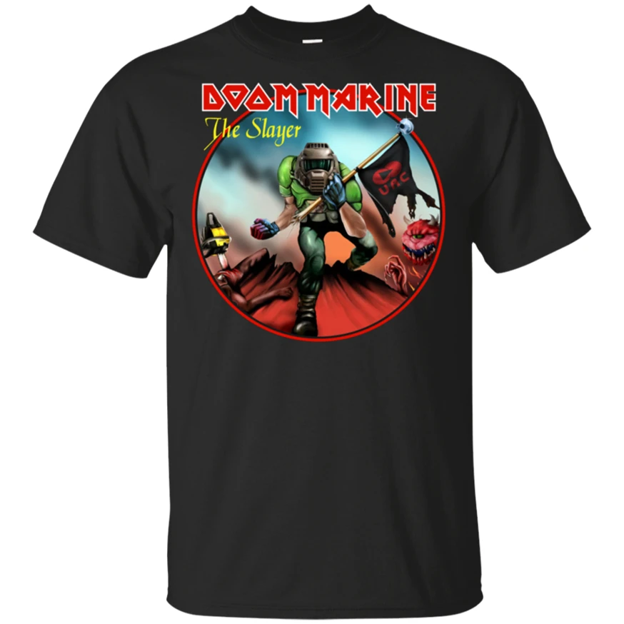 Doom T-Shirt Doom Marine Cover Inspired !Ron Maiden T-Shirt Black-Navy Men-Women Loose Size Top Tee Shirt
Doom T-Shirt Doom Marine Cover Inspired !Ron Maiden T-Shirt Black-Navy Men-Women Loose Size Top Tee Shirt