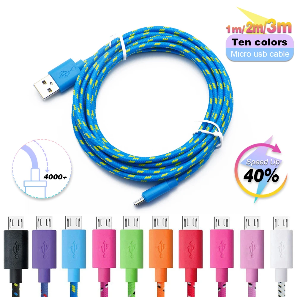 1m/2m/3m Nylon Braided Micro USB Cable Data Sync USB Charger Cable For Android Phone Universal Fast Charging Cables
1m/2m/3m Nylon Braided Micro USB Cable Data Sync USB Charger Cable For Android Phone Universal Fast Charging Cables