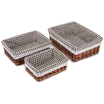Handmade Wicker Basket, Decorative Storage Baskets with Removable Cloth Liners for Kitchen, Office, Bedroom(3 Piece Set)
Handmade Wicker Basket, Decorative Storage Baskets with Removable Cloth Liners for Kitchen, Office, Bedroom(3 Piece Set)