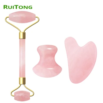Rose Quartz Face Massage Roller Natural Stone Guasha Board Jade Roller Pink Crystal Facial Scraper Jade Facial Roller Set
Rose Quartz Face Massage Roller Natural Stone Guasha Board Jade Roller Pink Crystal Facial Scraper Jade Facial Roller Set