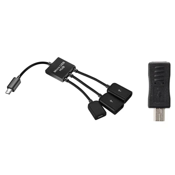 Mini 5 Pin Male to Micro-USB 5 Pin Female Adapter Converter with Dual Mini USB Host OTG Hub Splitter Adapter Cable
Mini 5 Pin Male to Micro-USB 5 Pin Female Adapter Converter with Dual Mini USB Host OTG Hub Splitter Adapter Cable