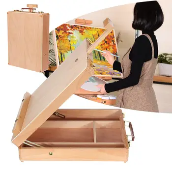 Wooden Easel Artist Craft With Integrated Box Art Drawing Painting Table Box Oil Painting Laptop Suitcase Multifunctional
Wooden Easel Artist Craft With Integrated Box Art Drawing Painting Table Box Oil Painting Laptop Suitcase Multifunctional