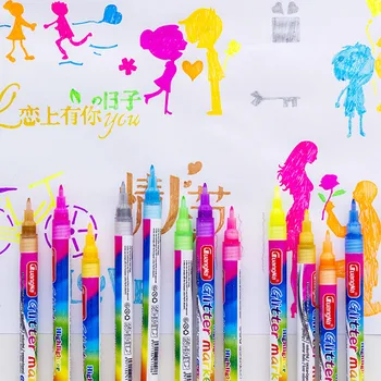 6/12 Colors Gold Powder Flash Highlighters Student DIY Painting Highlight Marker Color Pens Stationery Office School Supplies
6/12 Colors Gold Powder Flash Highlighters Student DIY Painting Highlight Marker Color Pens Stationery Office School Supplies