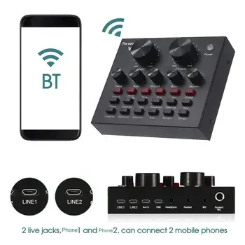 Bluwtooth Sound Card Durable Noise Reduction Audio Interface Voice Changer Sound Card for Computers Tablets
Bluwtooth Sound Card Durable Noise Reduction Audio Interface Voice Changer Sound Card for Computers Tablets