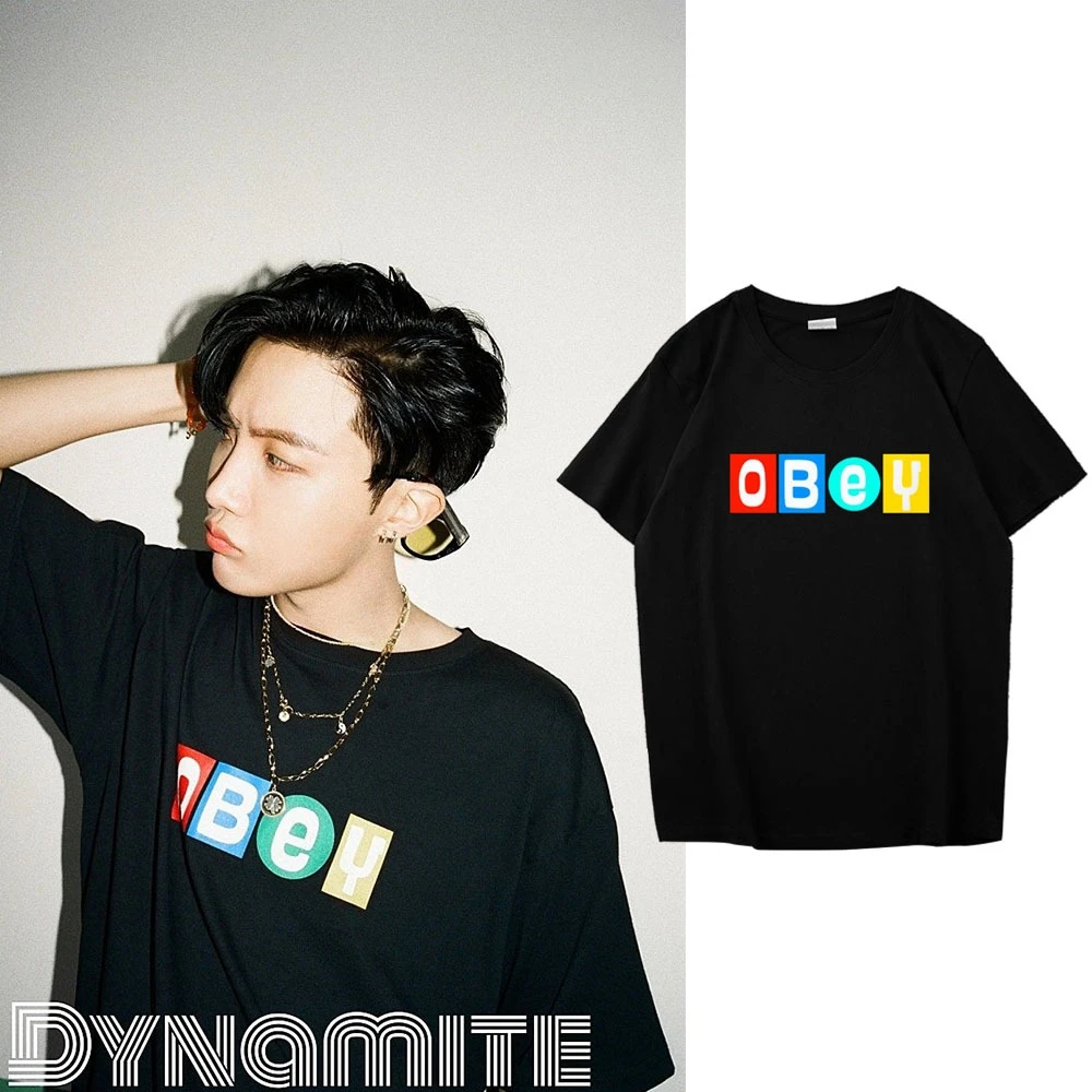 Kpop BTS Dynamite OBEY T-shirt Kpop BTS Dynamite OBEY T-shirt