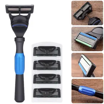 Hot Sale Shaving Razor Blade For Men Set 1 Holder & 5 Blades 5 Layers Stainless Steel Manual Shave Razors For Face Care
Hot Sale Shaving Razor Blade For Men Set 1 Holder & 5 Blades 5 Layers Stainless Steel Manual Shave Razors For Face Care