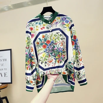 2020 Spring Blouse Women New Korean-Style Fashion Print Stand-Collar Long-Sleeve Printed Shirt Blouse Ladies Basic Tops Blusas
2020 Spring Blouse Women New Korean-Style Fashion Print Stand-Collar Long-Sleeve Printed Shirt Blouse Ladies Basic Tops Blusas