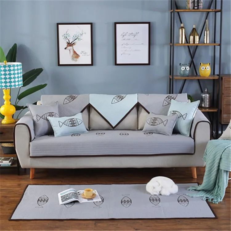 Cotton Embroidered Sofa Mat Combination Four Seasons Anti-slip Pure Cotton Fabric Minimalist Modern Seat Cushion Sofa Cover Case
Cotton Embroidered Sofa Mat Combination Four Seasons Anti-slip Pure Cotton Fabric Minimalist Modern Seat Cushion Sofa Cover Case