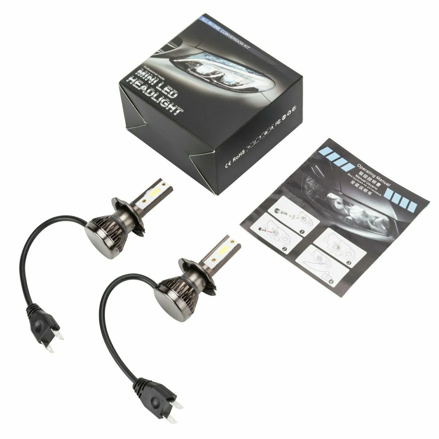 2PCS H7 LED Headlight 20000LM High/Low Kit Bulbs Beam 6000K Canbus Error Free IP65 Waterproof Aviation 6063 Aluminum Profile
2PCS H7 LED Headlight 20000LM High/Low Kit Bulbs Beam 6000K Canbus Error Free IP65 Waterproof Aviation 6063 Aluminum Profile