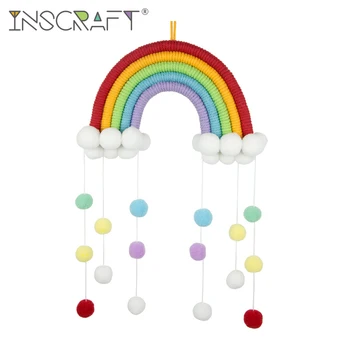 Colorful Rainbow Macrame Wall Hanging Decoration Cotton Tassel Kids Room Decor Boho Nursey Dorm Woven Pom Pom Ball Ornament
Colorful Rainbow Macrame Wall Hanging Decoration Cotton Tassel Kids Room Decor Boho Nursey Dorm Woven Pom Pom Ball Ornament