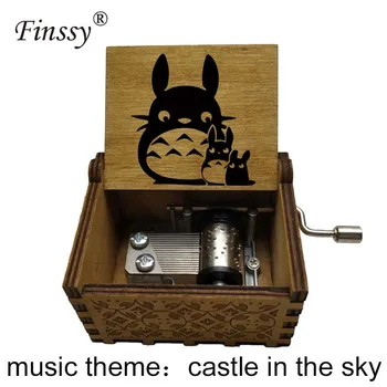 Wooden cool Cartoon Totoro print Music Box music Theme castle in the sky Hand-cranked Musical Box kids Girl gift Birthday Gift
Wooden cool Cartoon Totoro print Music Box music Theme castle in the sky Hand-cranked Musical Box kids Girl gift Birthday Gift
