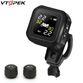 Vtopek Waterproof Motorcycle Security Tpms Tire Pressure Sensor Monitoring System LCD 2 External Sensors Temperature Alarm Gauge
Vtopek Waterproof Motorcycle Security Tpms Tire Pressure Sensor Monitoring System LCD 2 External Sensors Temperature Alarm Gauge