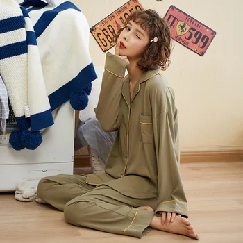 Cotton Women's Pajamas Set Button Down Sleepwear Nightwear Pj Lounge Sets pyjamas pijama pijamas pizama damska
Cotton Women's Pajamas Set Button Down Sleepwear Nightwear Pj Lounge Sets pyjamas pijama pijamas pizama damska