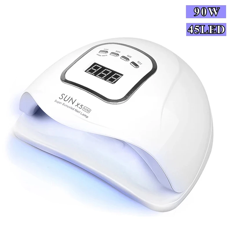 SUN X5 Max 90W LED UV Lamp Nail Dryer 45 LEDs Nail Lamp For Drying Gel Polish With 10/30/60/99s Timer Auto Sensor Manicure Tools
SUN X5 Max 90W LED UV Lamp Nail Dryer 45 LEDs Nail Lamp For Drying Gel Polish With 10/30/60/99s Timer Auto Sensor Manicure Tools