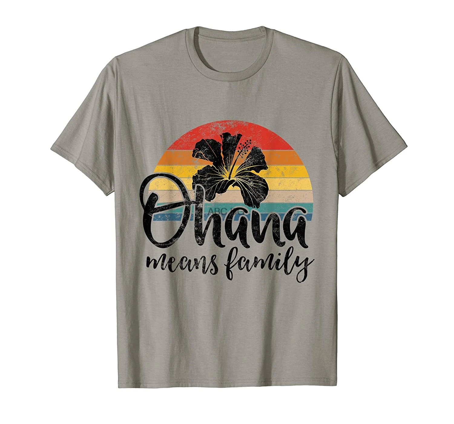 Гавайский подарок Ohana для мужчин и женщин гавайский цветок стандартная футболка |