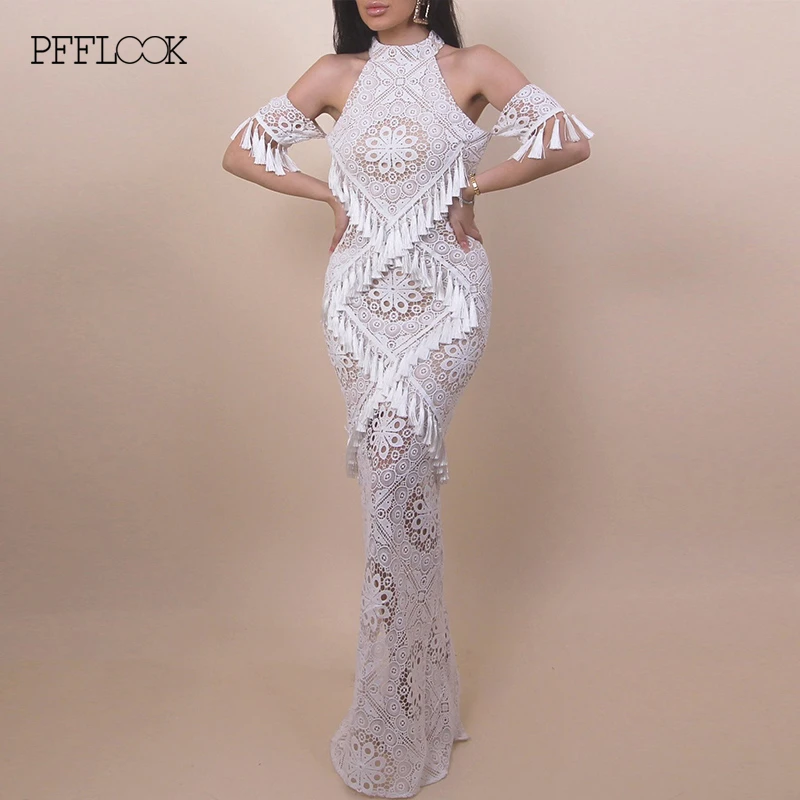 PFFLOOK 2019 White Dress Women Hollow Out Halter Split Sexy Bodycon Dress Elegant Skinny Floral Pattern Lace Dresses Vestidos
PFFLOOK 2019 White Dress Women Hollow Out Halter Split Sexy Bodycon Dress Elegant Skinny Floral Pattern Lace Dresses Vestidos
