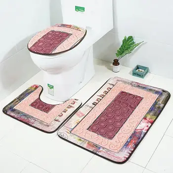 3Pcs/Set 3D Embossing Toilet Cover Floor Mat Bathroom Anti Slip Water Absorption Rug Set
3Pcs/Set 3D Embossing Toilet Cover Floor Mat Bathroom Anti Slip Water Absorption Rug Set
