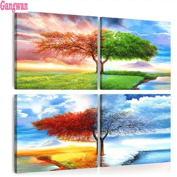 New arrival Diy diamond painting Four Seasons Trees Landscape picture rhinestone embroidery diamond mosaic 5d cross stitch 4 pcs
New arrival Diy diamond painting Four Seasons Trees Landscape picture rhinestone embroidery diamond mosaic 5d cross stitch 4 pcs