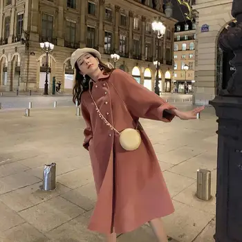 Winter Long Sleeve Warm Woolen Coat Elegant Solid Oversize Woolen Coat Long Pearl Breasted Casual Woolen Overcoat
Winter Long Sleeve Warm Woolen Coat Elegant Solid Oversize Woolen Coat Long Pearl Breasted Casual Woolen Overcoat