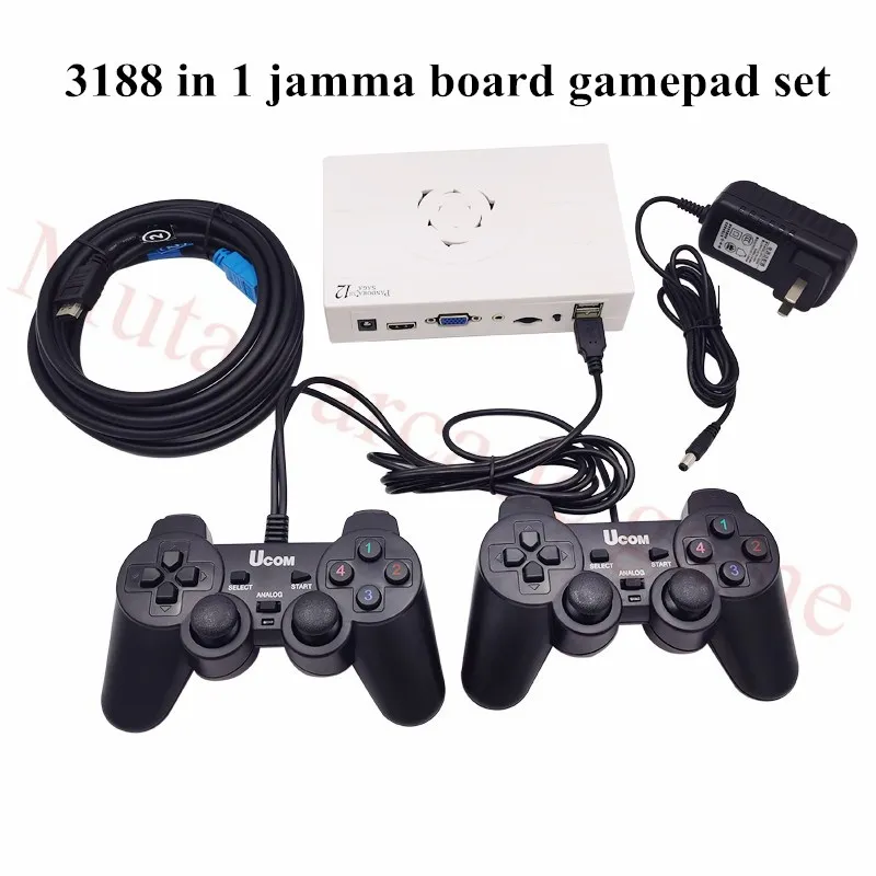Pandora XII 12 Игровая приставка в комплекте 3188 1 jamma печатной платы 3d игр usb проводной