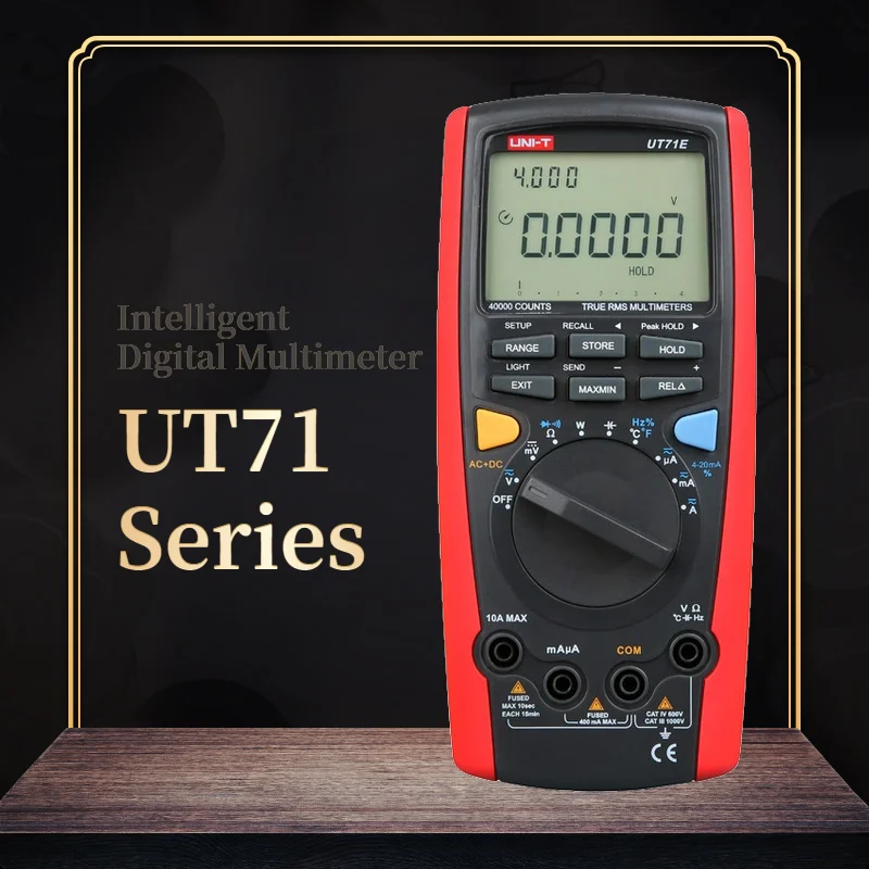 UNI-T UT71A/UT71B/UT71C/UT71D/UT71E Middle Size Intelligent Digital Multimeter AC/DC Volt Ampere Ohm Capacitance Temp Meter
UNI-T UT71A/UT71B/UT71C/UT71D/UT71E Middle Size Intelligent Digital Multimeter AC/DC Volt Ampere Ohm Capacitance Temp Meter
