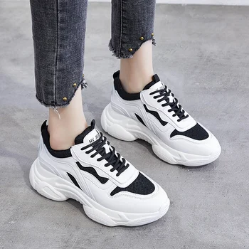 Goodstus women's sports shoes thick sole high mesh trend daddy shoes lace up antiskid sports casual shoes 
Goodstus women's sports shoes thick sole high mesh trend daddy shoes lace up antiskid sports casual shoes