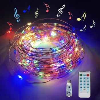 Multicolor LED String Lights Light with Remote Music Christmas Decorations Tree Flower Garland Decor Room Fairy Lights 2020 Hot
Multicolor LED String Lights Light with Remote Music Christmas Decorations Tree Flower Garland Decor Room Fairy Lights 2020 Hot