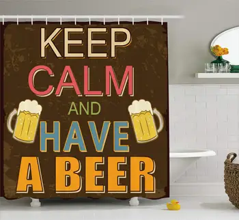 Have a Beer Vintage Shower Curtain, Water Resistant Anti-Moisture Polyester Fabric Home Decor Curtain for Bathroom with Hooks,48
Have a Beer Vintage Shower Curtain, Water Resistant Anti-Moisture Polyester Fabric Home Decor Curtain for Bathroom with Hooks,48