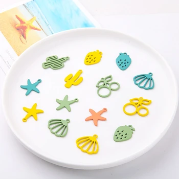 10pcs Summer Spray Paint Drop Dangle Earrings Beach Earring Shell Starfish Strawberry Cherry Cactus Pendant Diy Earring Material
10pcs Summer Spray Paint Drop Dangle Earrings Beach Earring Shell Starfish Strawberry Cherry Cactus Pendant Diy Earring Material