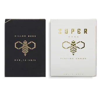 Ellusionist Super Bees Playing Cards Killer Bee Deck White/Black Poker Magic Cards Close Up Magic Tricks Props for Magician 
Ellusionist Super Bees Playing Cards Killer Bee Deck White/Black Poker Magic Cards Close Up Magic Tricks Props for Magician