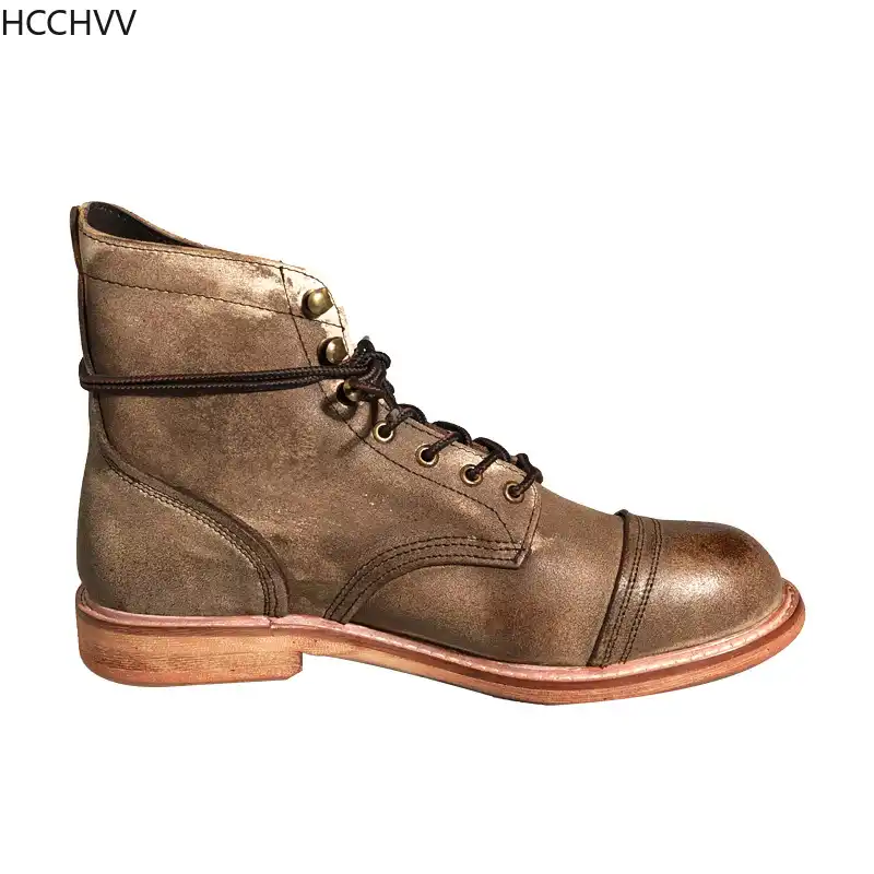 high cut leather boots
