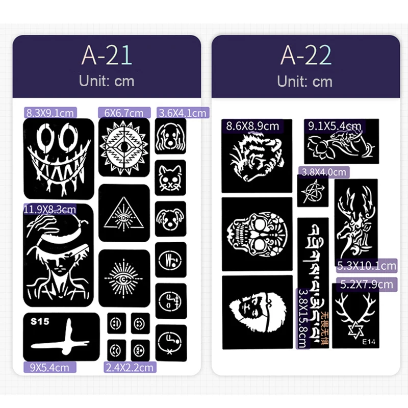 5pcs Henna Tattoo Stencil Drawing Template Mixed Design Tattoo Sticker for Semi Permanent Makeup Microblading Supplies Body Art
5pcs Henna Tattoo Stencil Drawing Template Mixed Design Tattoo Sticker for Semi Permanent Makeup Microblading Supplies Body Art
